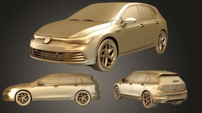 نموذج ثلاثي الأبعاد لآلة CNC السيارات والنقل فولكس فاجن جولف ستايل 2021